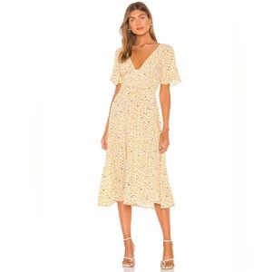 Free People NWOT In Full Bloom V-Neck Midi Dress